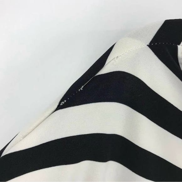 Norma Kamali All In One Bodysuit S Striped Convertible Elastic Neck Dolman NWD - Picture 6 of 6